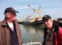 Hans Knot en Martin van der Ven op weg naar Radio Waddenzee